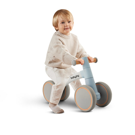 Infans Baby Balance Bikes w/4 Wheels for 12-36 Months Toddler Mini Bike Blue