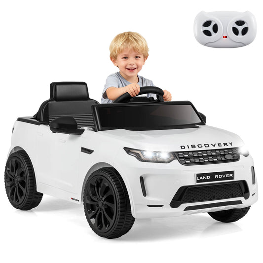 Infans Licensed Land Rover Kids Ride on Car with Remote Control, LED Lights, Music, HornWhite