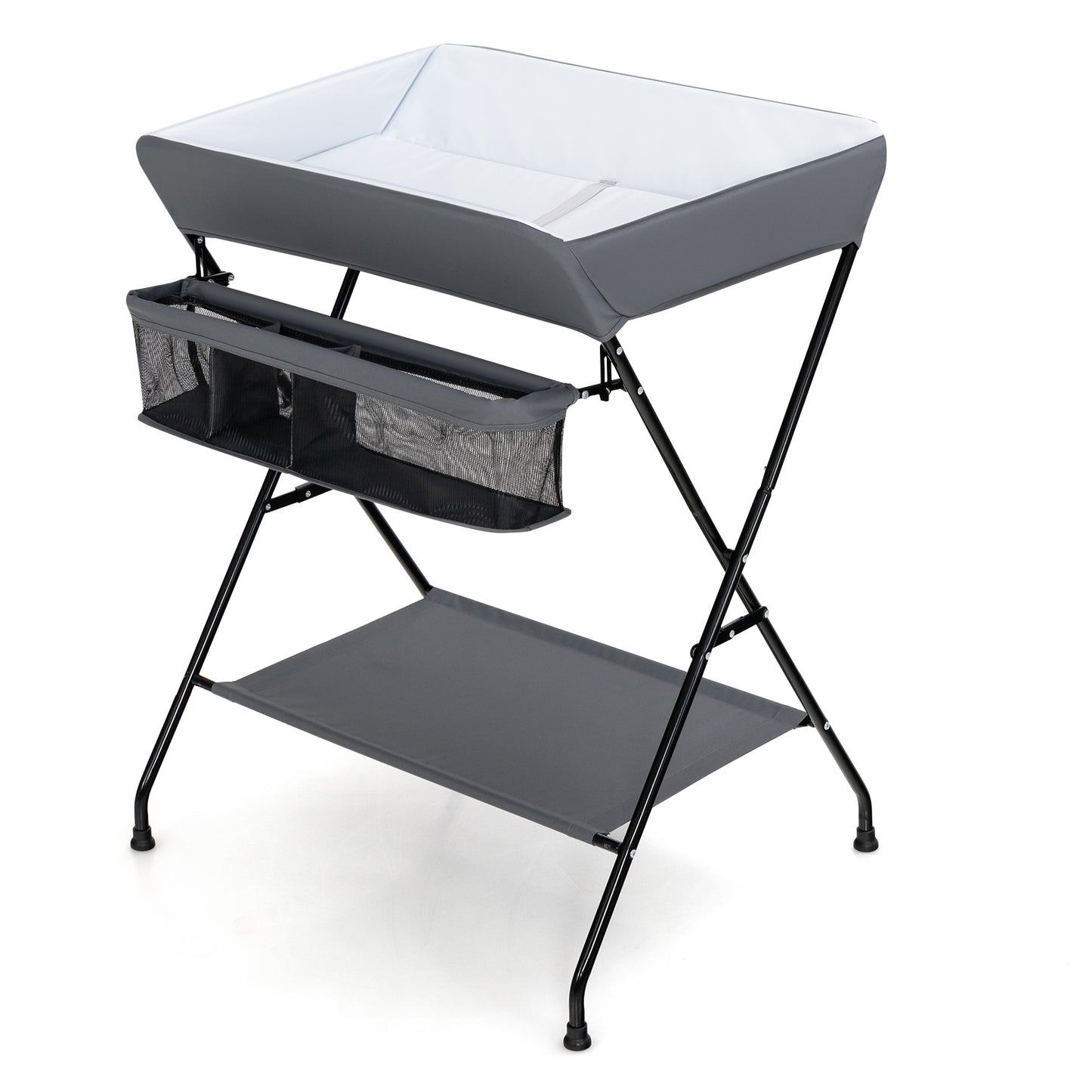 Infans Baby Infant Changing Table Folding Diaper Station Nursery w/ StorageGray