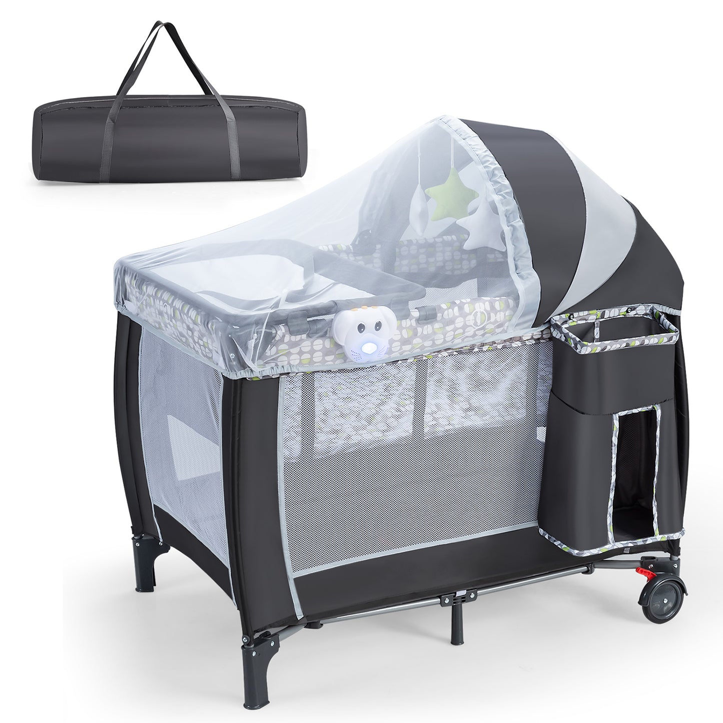 Infans Portable?Foldable?Baby Playard?Playpen?Nursery?Center?w/?Changing Station & Net