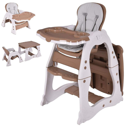 Infans 3 in 1 Baby High Chair Convertible Play Table Seat Toddler Feeding Tray