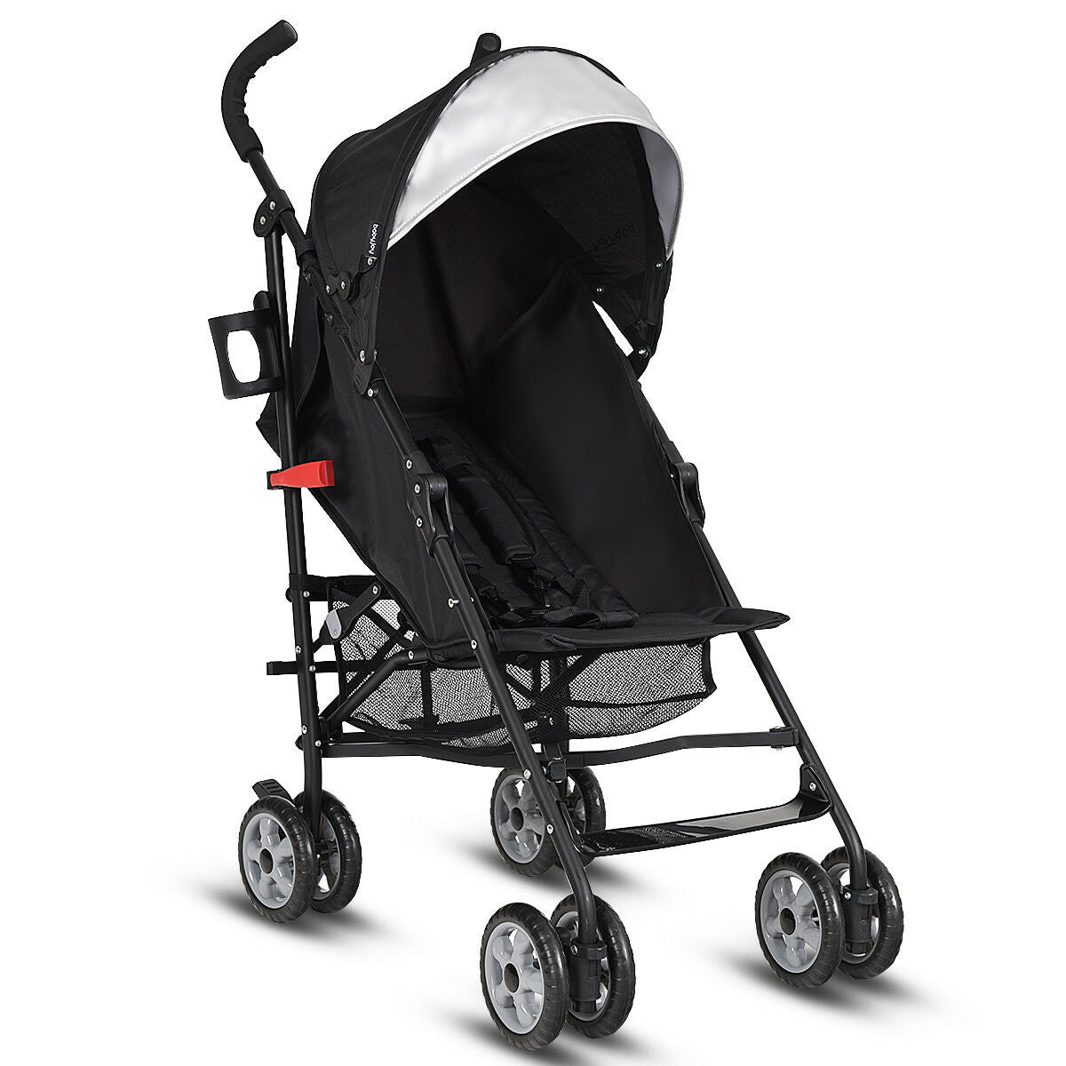 Infans Folding Lightweight Baby Toddler Umbrella Travel Stroller w/ Storage Basket NewBlack