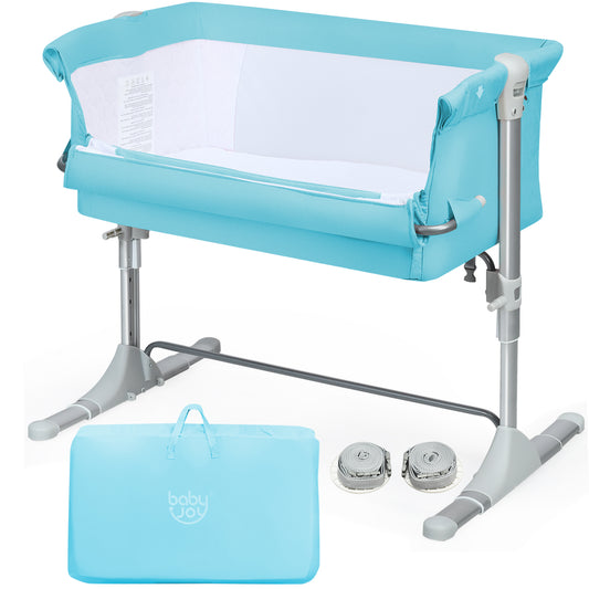 Infans Portable Baby Bedside Bassinet Infant Travel Bassinet Crib W/Carrying Bag Green