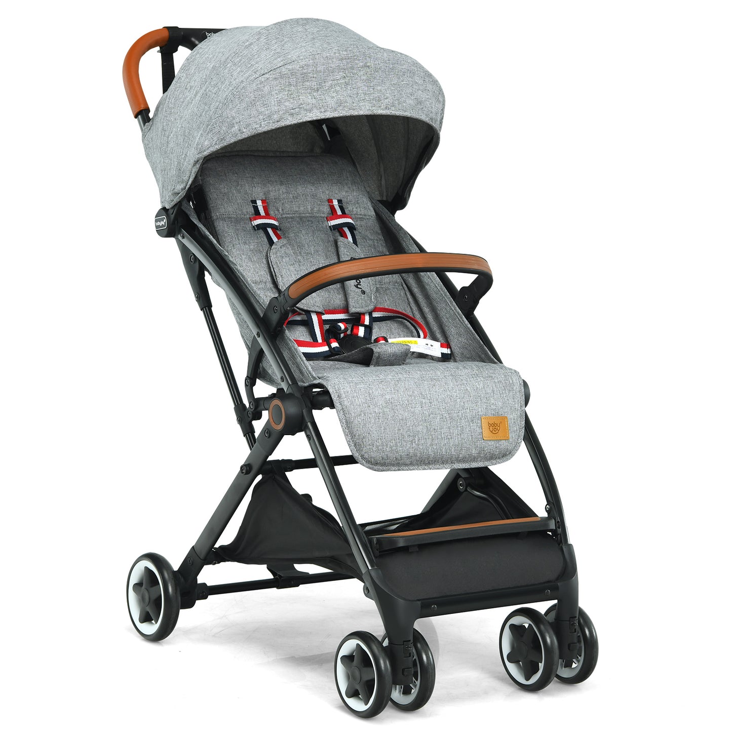 Infans Lightweight Baby Stroller Aluminium Frame w/ Net for Travel Gray