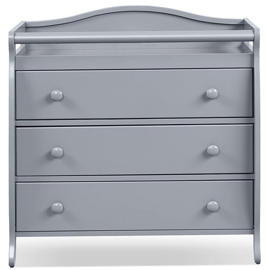 Infans 3 Drawer Baby Changing Table Infant Diaper Changing Station w/ Safety Belt GreyGray