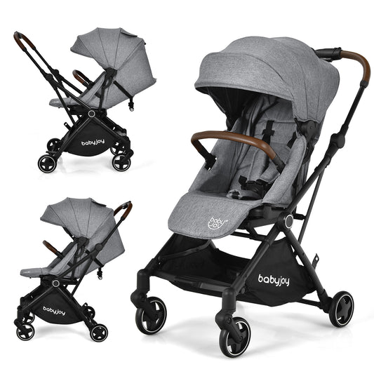 Infans 2-in-1 Convertible Baby Stroller Pushchair Aluminum w/ Adjustable Canopy