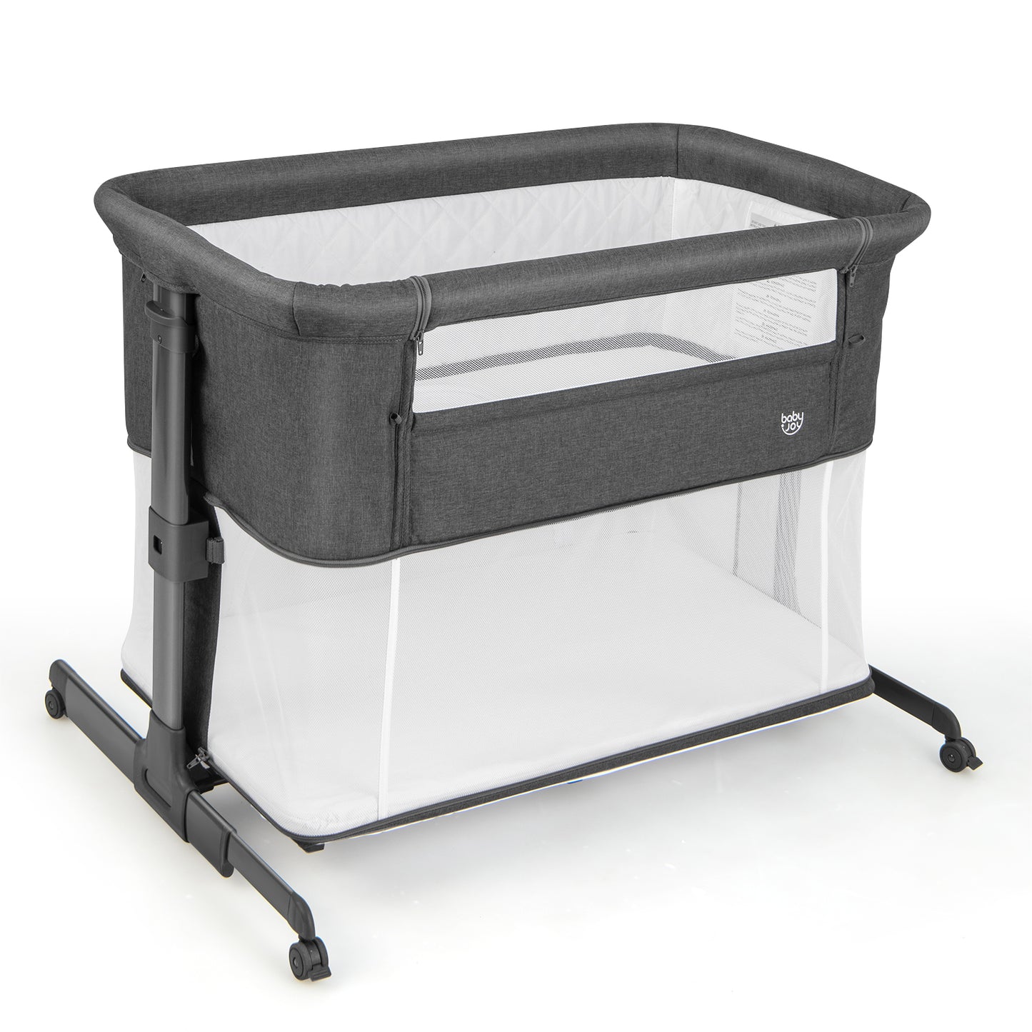 Infans 3 in 1 Baby Bassinet & Bedside w/ Mattress Adjustable Portable Playard