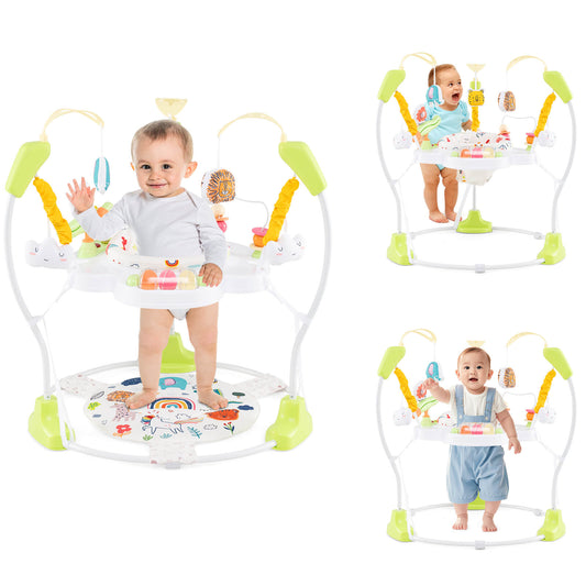 Infans Baby Stationary Activity Center Infant Jumper with Removable Foot PadYellow