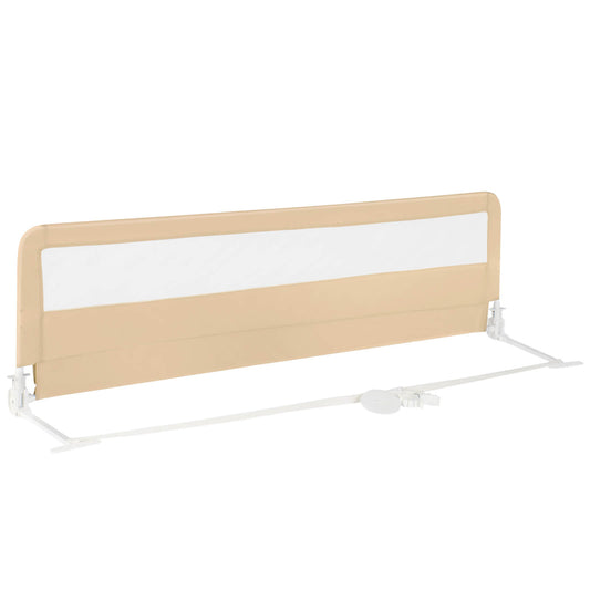 Infans 71inch Foldable Baby Bed Rail Guard Toddler Swing Down Safety Bedrail Beige