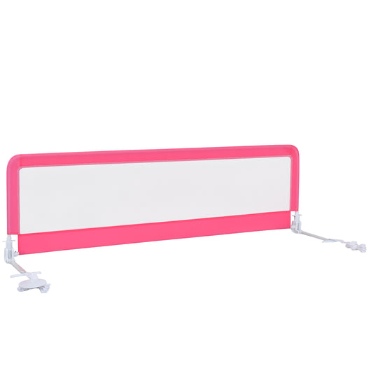 Infans 71inch Foldable Baby Bed Rail Guard Toddlers Swing Down Safety Bedrail Pink