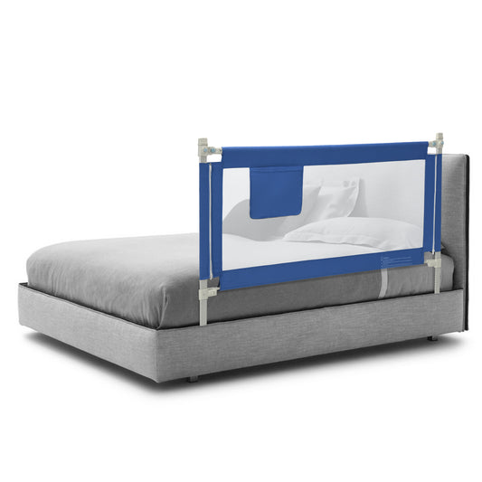 Infans 57inch Bed Rails for Toddlers Vertical Lifting Baby Bed Rail Guard with Lock Blue