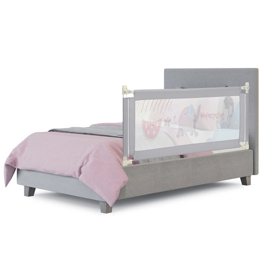 Infans 57 inch Bed Rails for Toddlers Vertical Lifting Baby Bedrail Guard with Lock Grey