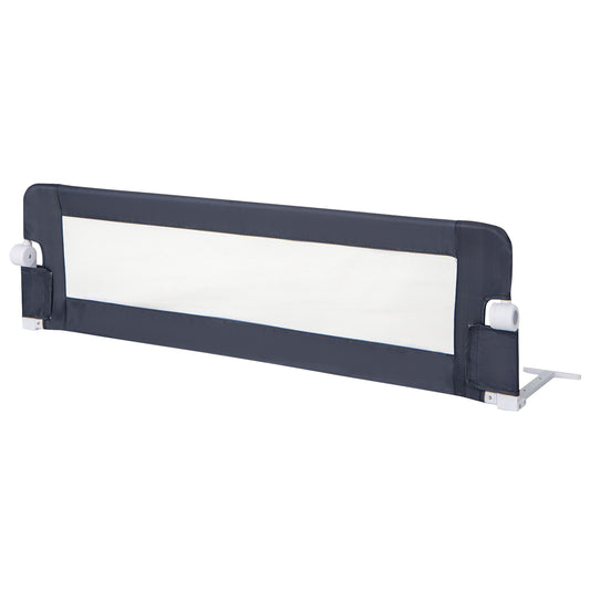 Infans 60inch Toddler Foldable Bed Rail w/ Adjustable Safety Strap, Bedrail Guard Grey