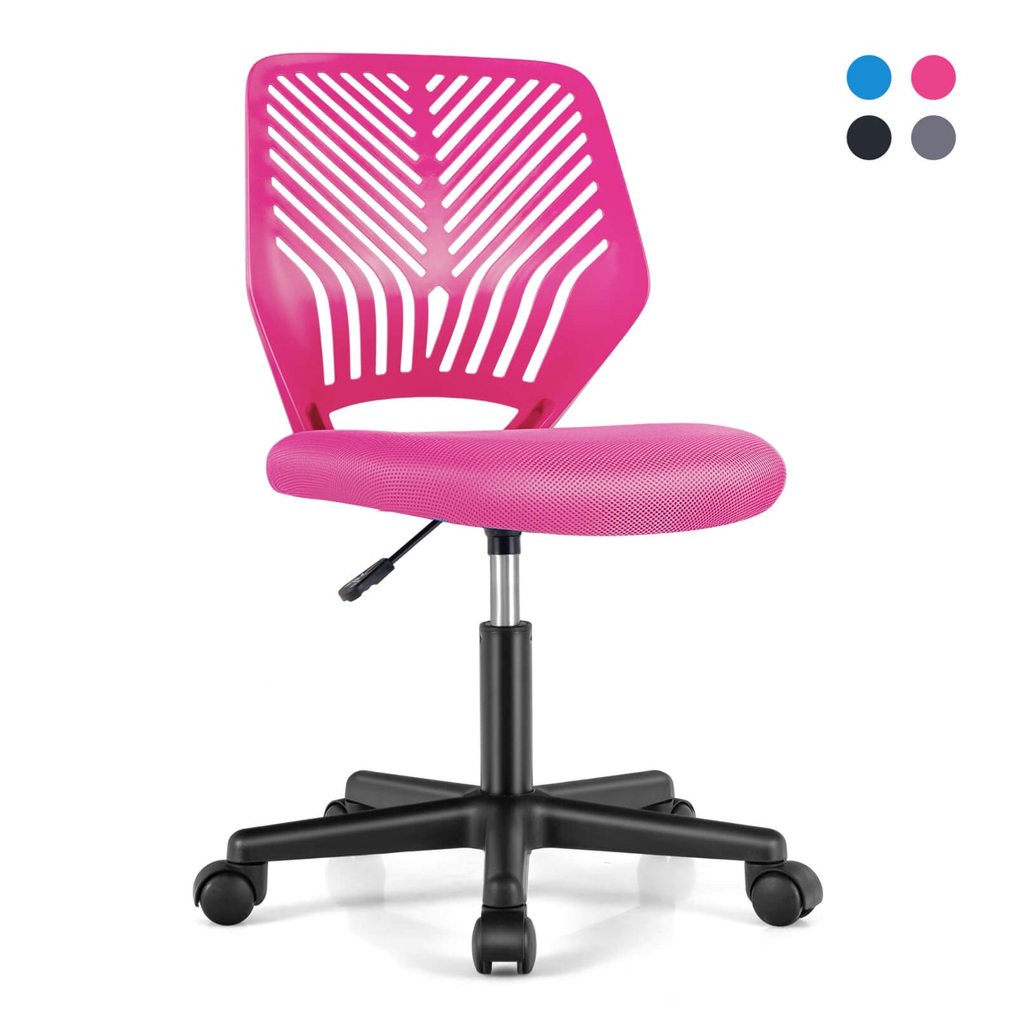 Infans Height-adjustable Ergonomic Kids Desk Chair w/ Universal Casters Working ChairPink