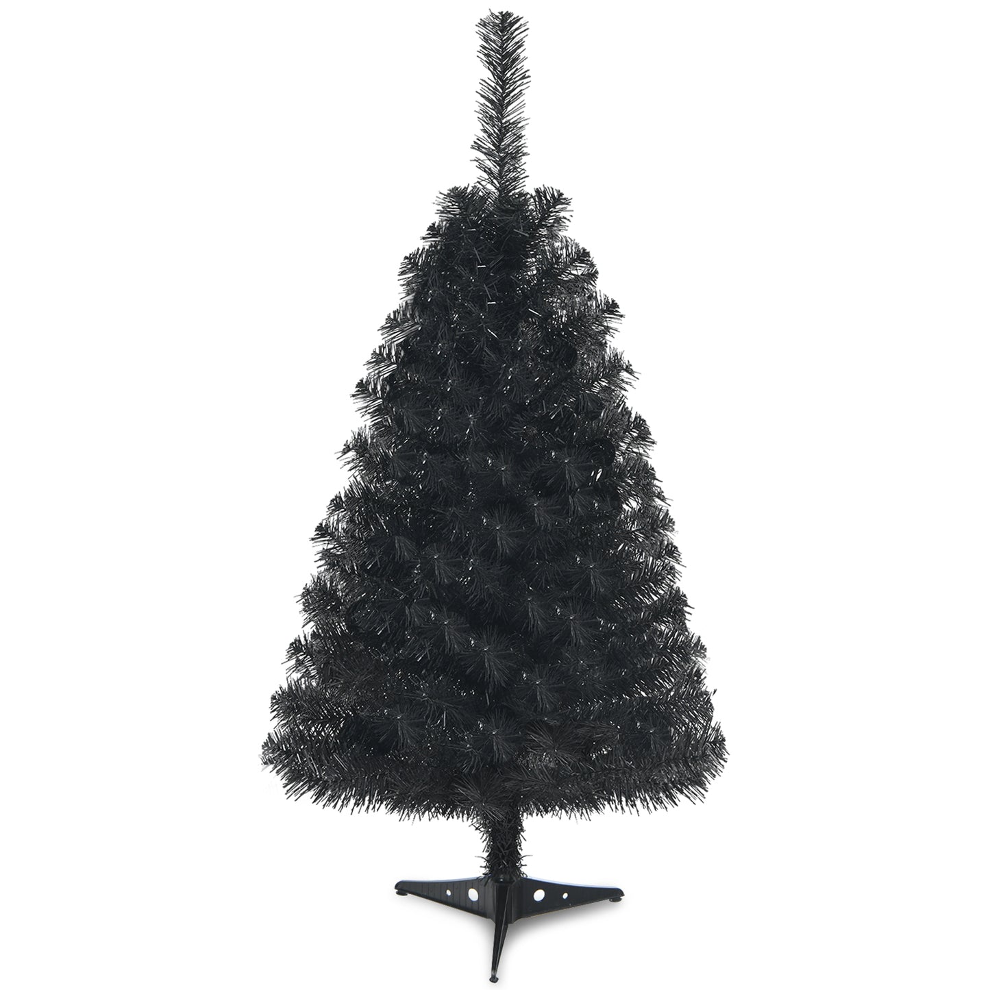 Infans 3ft Unlit Artificial Christmas Halloween Mini Tree Black w/Plastic Stand