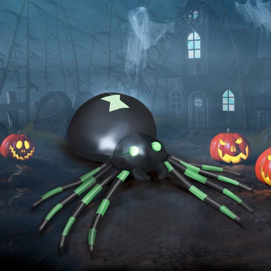 Infans 6FT Halloween Inflatable Blow-Up Spider w/ LED Lights Outdoor Yard Decoration