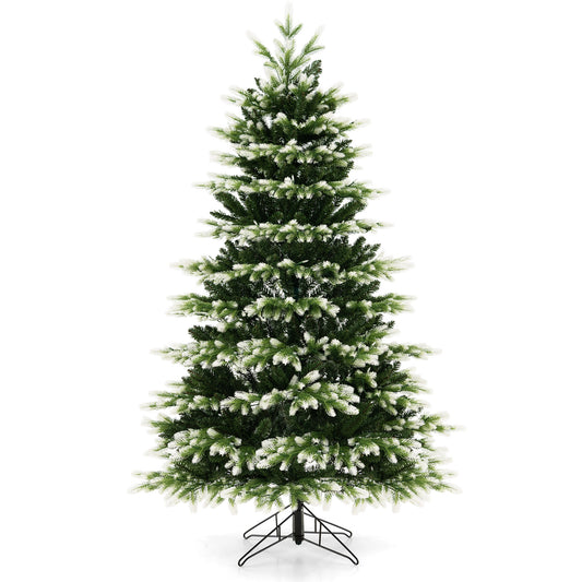 Infans 6 FT Pre-Lit Christmas Tree 3 Modes Hinged w/ Quick Power Connector & 350 Lights