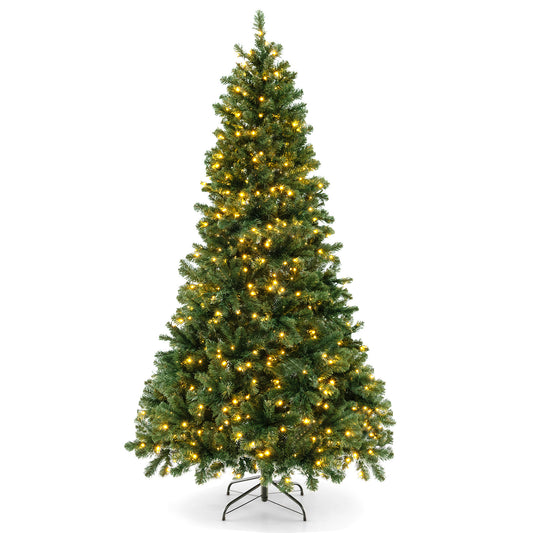 Infans 6 FT Artificial Xmas Tree with 821 PVC Branch Tips 560 Warm White LED Lights