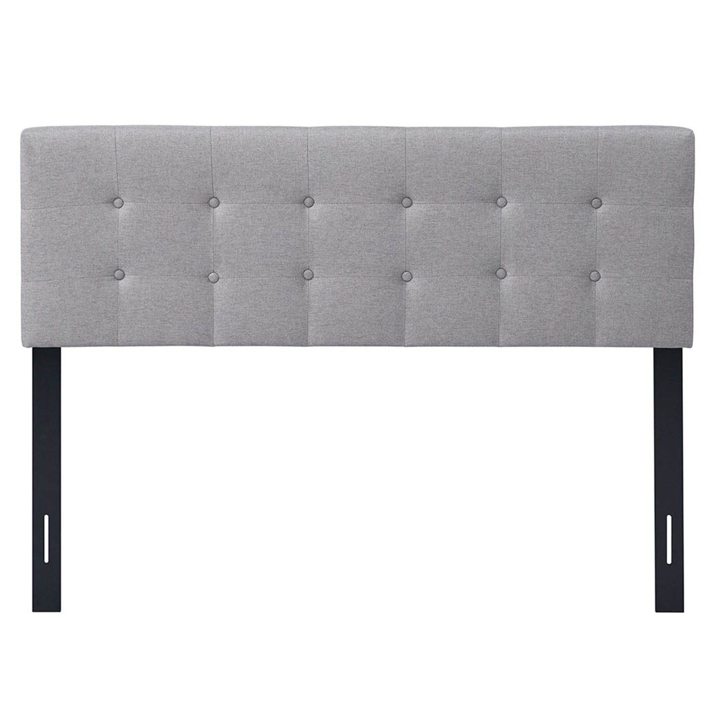 Infans Full/Queen Size Headboard Linen Fabric Upholstered Button Tufted Solid Wood LegGrey