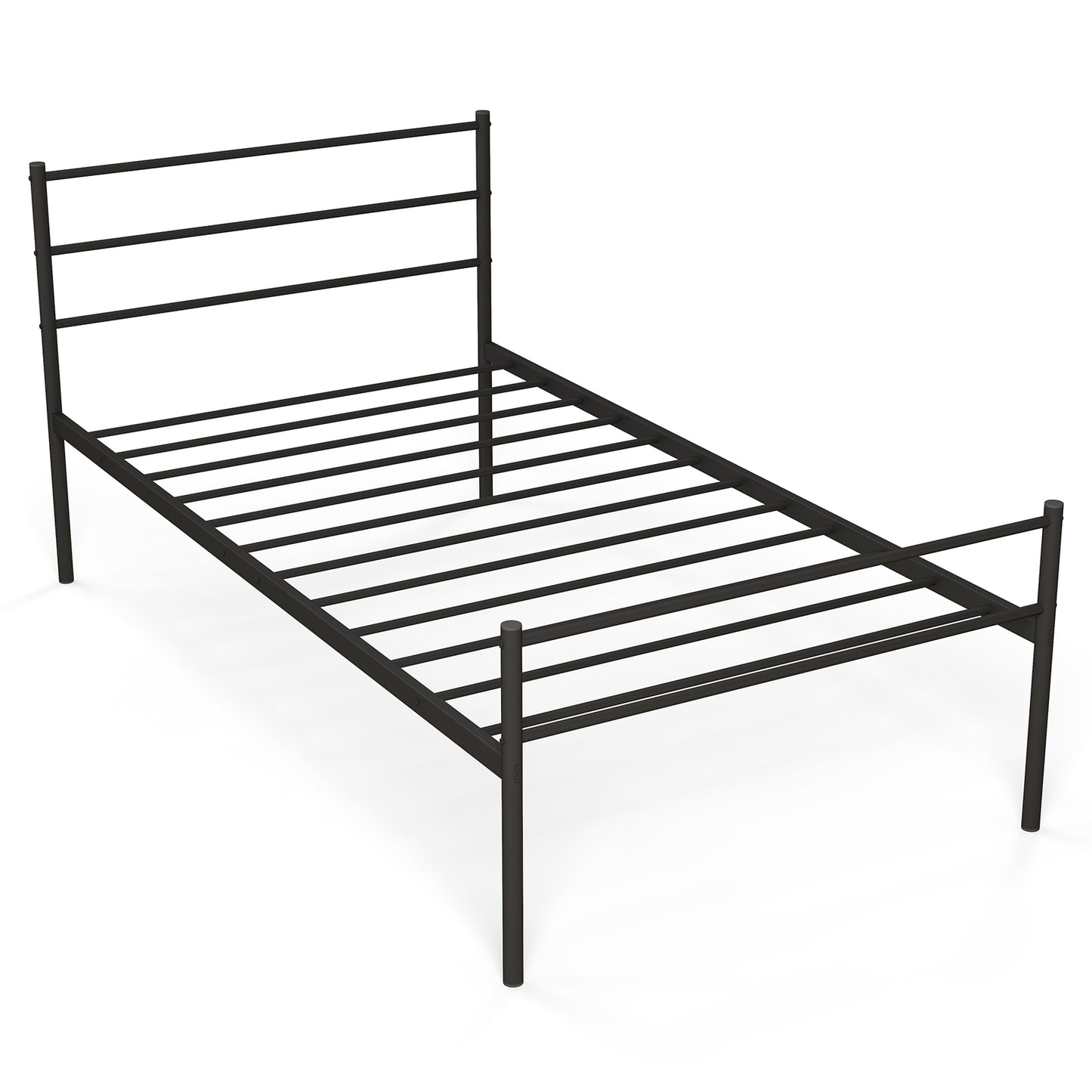 Infans Twin Metal Bed Frame Mattress Foundation No Box Spring NeededBlack
