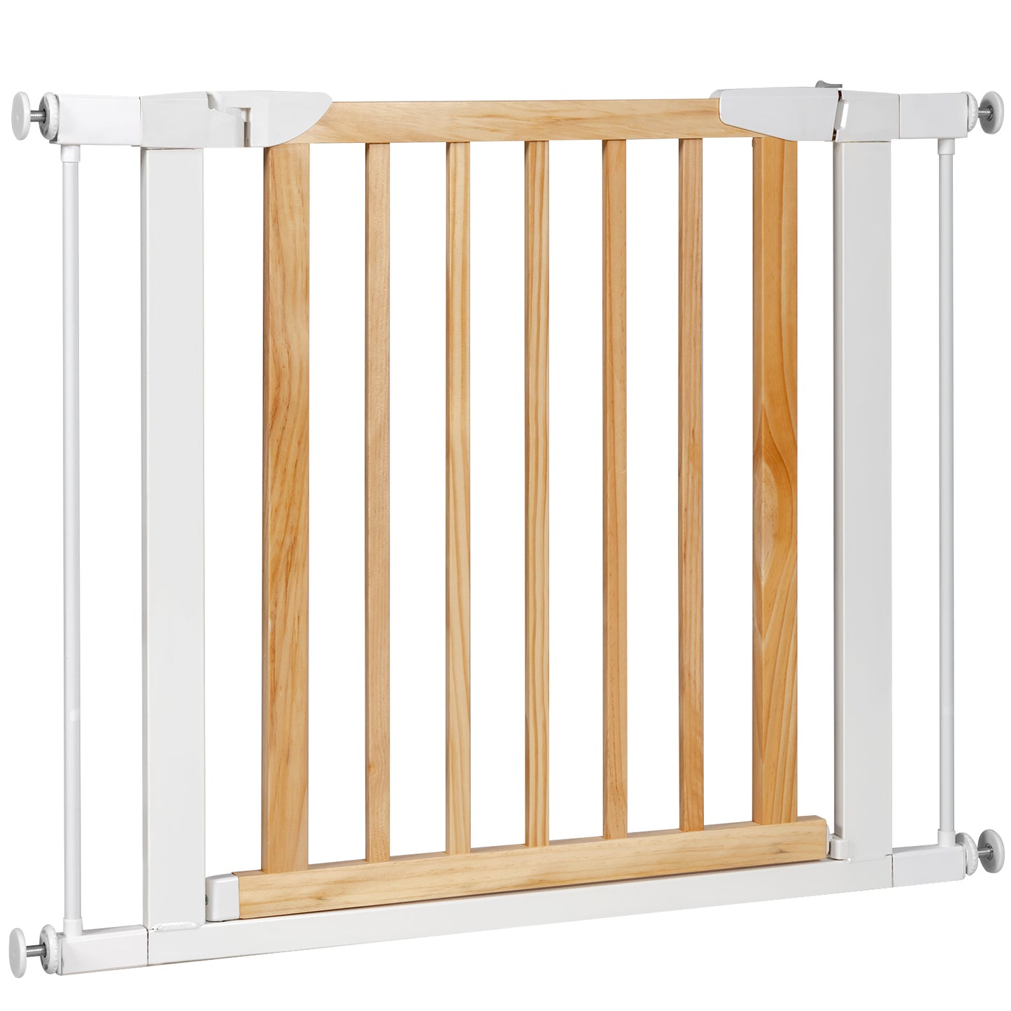 Infans Wood & Metal Safety Baby Gate Fits 29.5inch-38inch W Extendable Pet Gate for Doorways