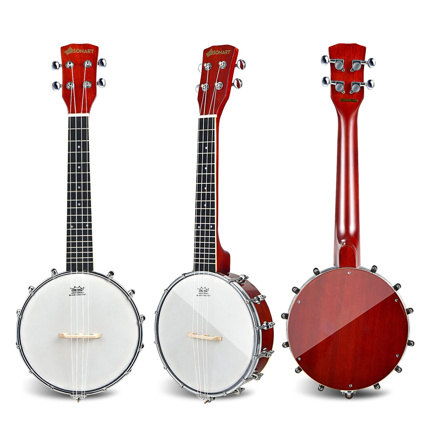 Infans Sonart 24 inch 4-String Banjo Ukulele Remo Drumhead Gig Bag for Kid Adult Beginner