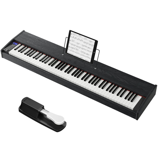 Infans 88-Key Full Size Digital Piano Weighted Keyboard w/ Sustain Pedal Black