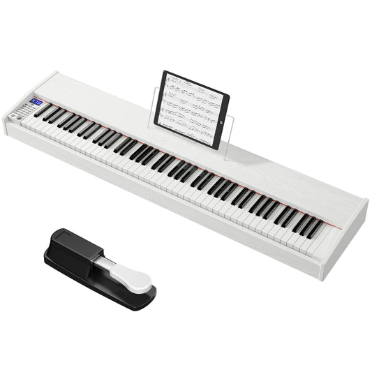 Infans 88-Key Full Size Digital Piano Weighted Keyboard w/ Sustain Pedal White