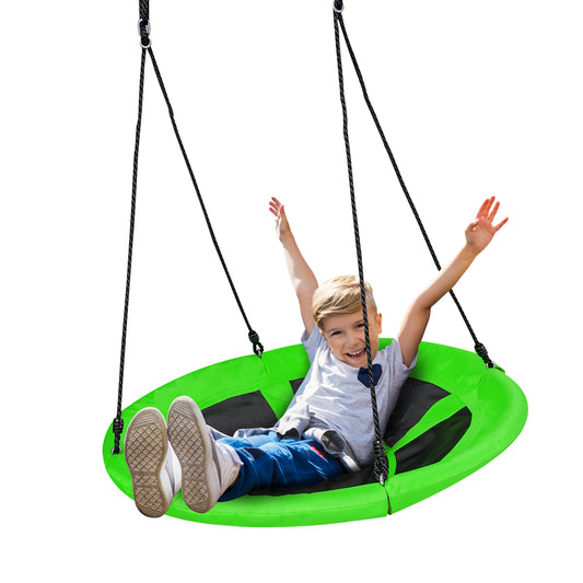 Infans 40 inch Nest Tree Swing Outdoor Round Swing for Backyard Green