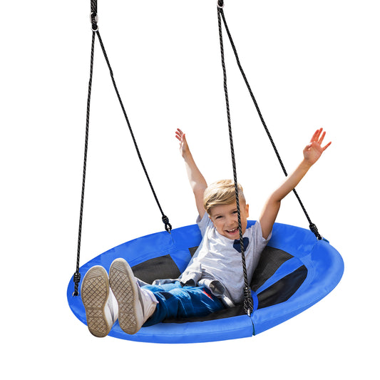 Infans 40 inch Nest Tree Swing Outdoor Round Swing for Backyard Blue
