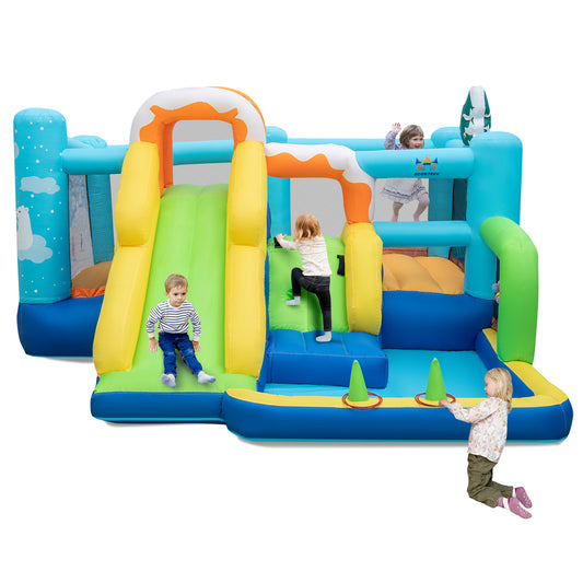 Infans 7-in-1 Kids Inflatable Bounce Castle Multi-Play Jumping House Blower Excluded
