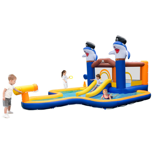Infans Inflatable Water Slide Park Bounce House Splash Pool Water Cannon without Blower