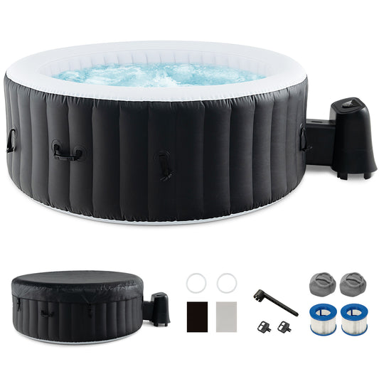 Infans 70inch Round SPA Pool Inflatable Hot Tub with 110 Air Jets Electric Heater Pump