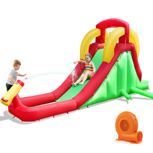 Infans Inflatable Water Slide Bounce House Bouncer Kids Jumper Climbing w/ 550W Blower