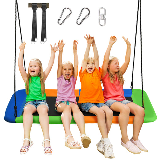 Infans 700lb Giant 60 inch Platform Tree Swing Outdoor w/ 2 Hanging Straps