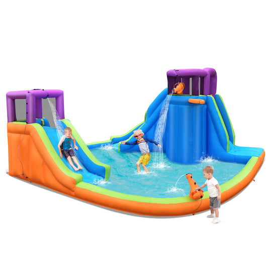 Infans Bountech 6 in 1 Inflatable Dual Slide Water Park Climbing Bouncer Without Blower