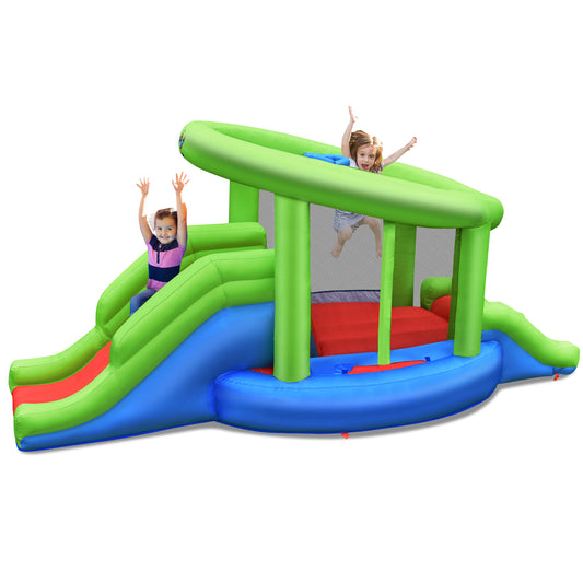 Infans Bountech Inflatable Snail Bounce House Dual Slide Basketball Game Without Blower