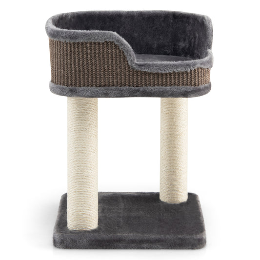 Infans Cat Tree Multi-Level Cat Tower w/ Scratching Posts & Large Plush PerchGrey