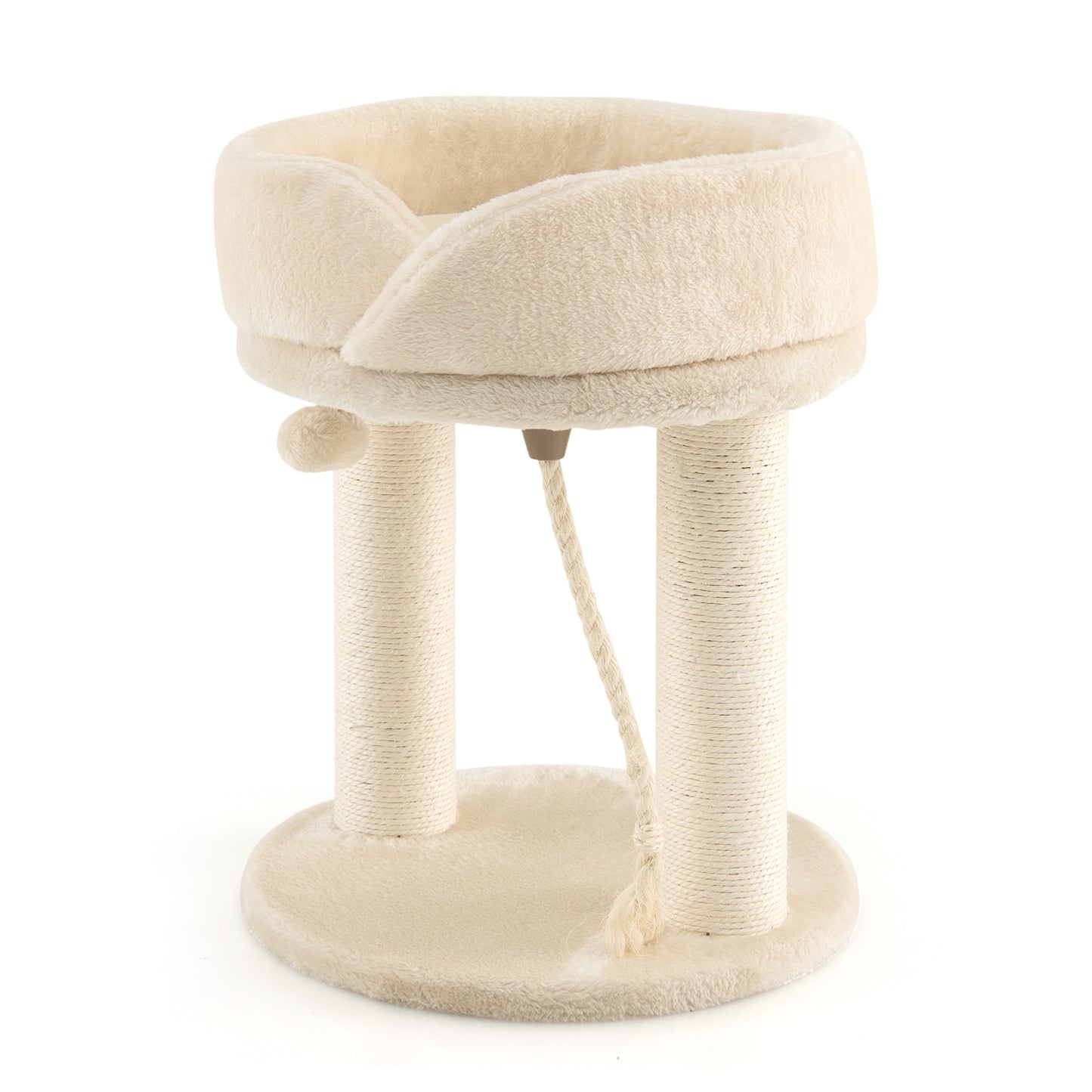 Infans Cat Tower Cat Activity Tree w/ Plush Perch & Scratching Posts Beige
