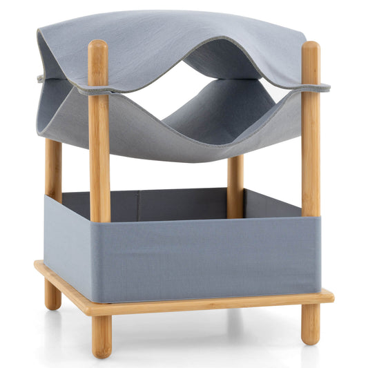 Infans 2-Tier Elevated Cat Bed Cat Tower w/ Dual-Layer Felt Fabric Top Condo Hammock