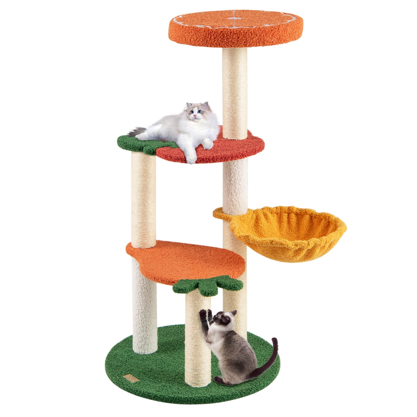 Infans Multi-level Cat Tree Cute Fruit World Cat Tower with Fruit-shaped Platforms