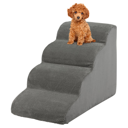 Infans 4 Tiers Foam Dog Ramps/Steps Non-Slip Dog Steps for Beds Or Couches