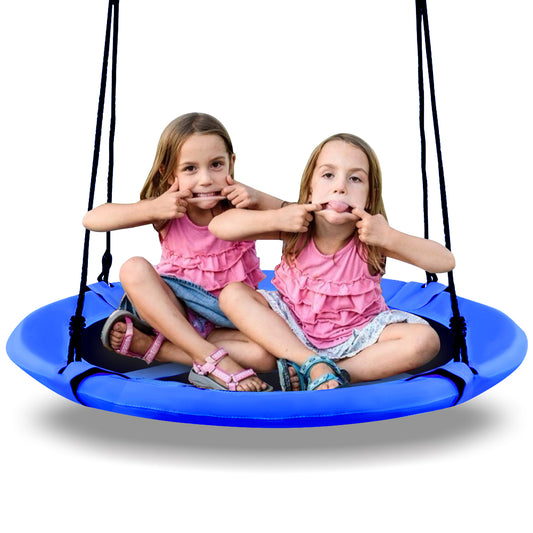 Infans 40 inch Flying Saucer Tree Swing Indoor Outdoor Play Set Kids Christmas Gift Blue