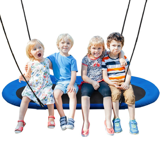 Infans 60 inch Saucer Tree Swing Surf Outdoor Adjustable Kids Giant Oval Platform Swing Set