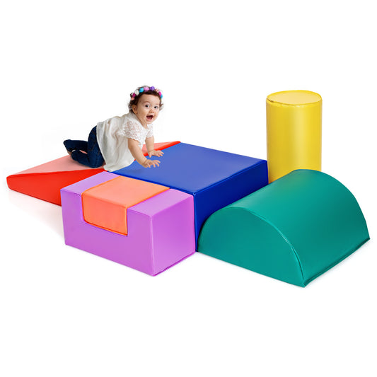Infans 6 Piece Climb Crawl Play Set Indoor Kids Baby Toddler Soft Safe Foam Blocks Toys