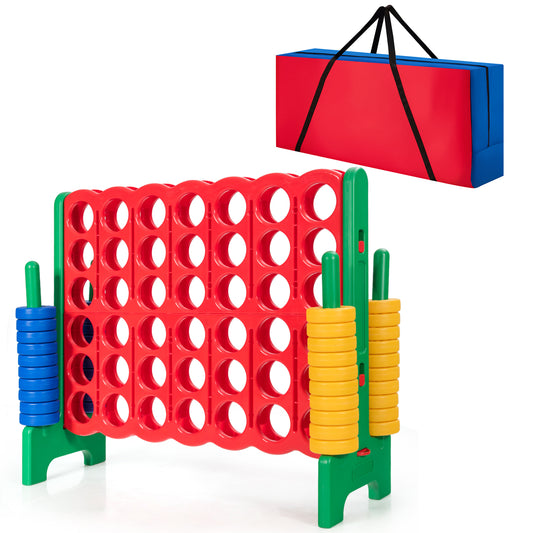 Infans 4-In-A-Row 4-to-Score Game W/Bag Indoor Outdoor Party Family Connect GameGreen