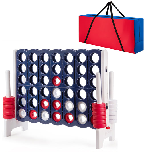 Infans 4-In-A-Row 4-to-Score Game W/Bag Indoor Outdoor Party Family Connect GameWhite
