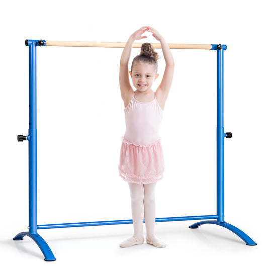Infans 51inch Portable Freestanding Stretching Dancing Ballet Bar W/4 Adjustable HeightsBlue