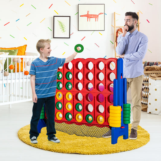 Infans 4-to-Score Giant Game Set 4-in-a-Row Connect Game W/Net Storage for Kids & Adult