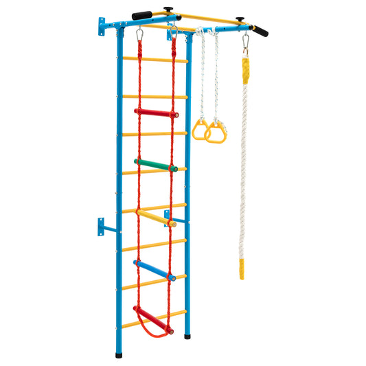 Infans 5 in 1 Kids Indoor Gym Playground Swedish Wall Ladder Children Home Climbing Gym